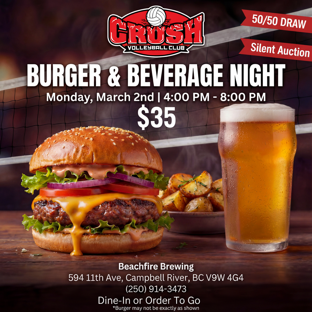 Burger & Beverage Night — Monday, March 2nd